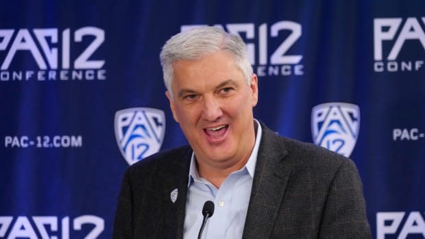 Pac-12 commissioner George Kliavkoff during Pac-12 Media Day at Pac-12 Network Studios